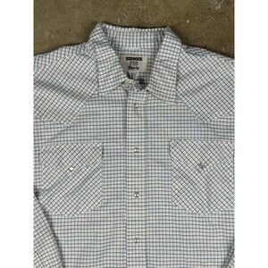 VTG Ruddock‎ Pearl Snap Western Shirt Men’s 17.5/35 Classic Fit Plaid USA Made